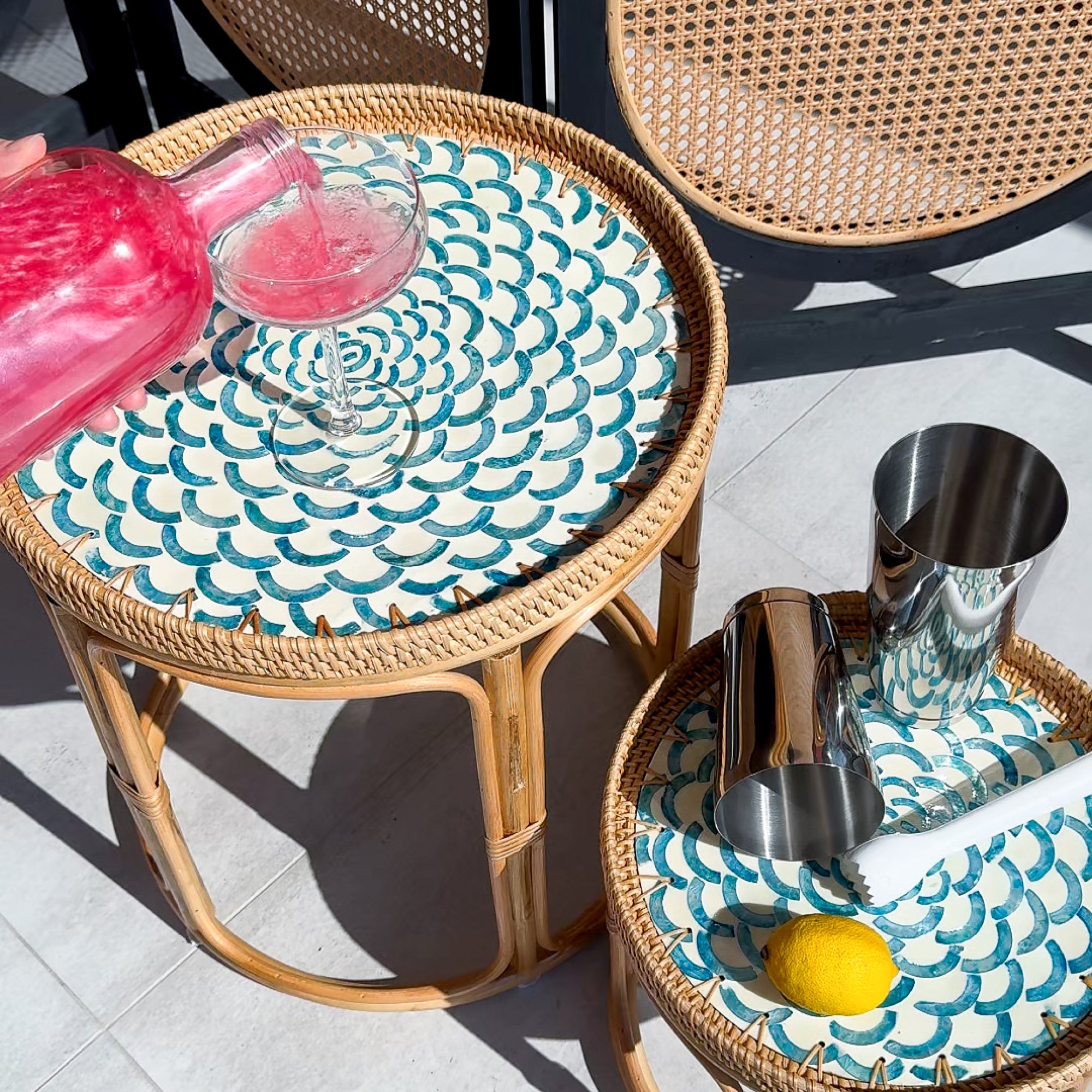 Bloom Rattan Table Set