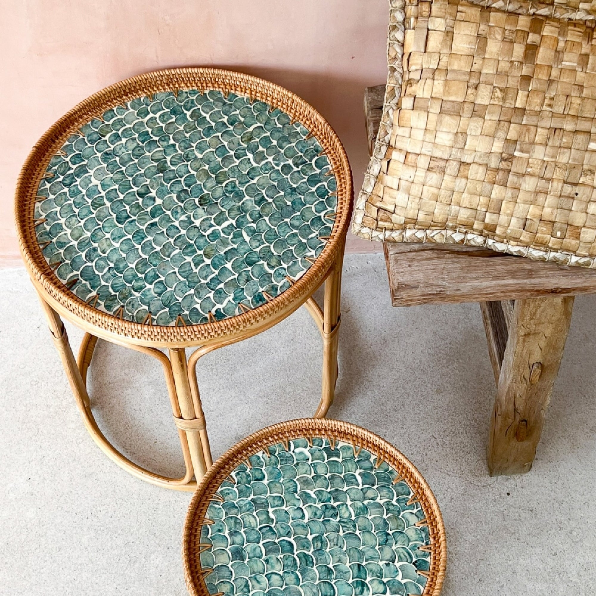 RATTAN SIDE TABLE モモナチュラル MOMO NATURAL | モモ ナチュラル - オフィシャルサイト RATTAN