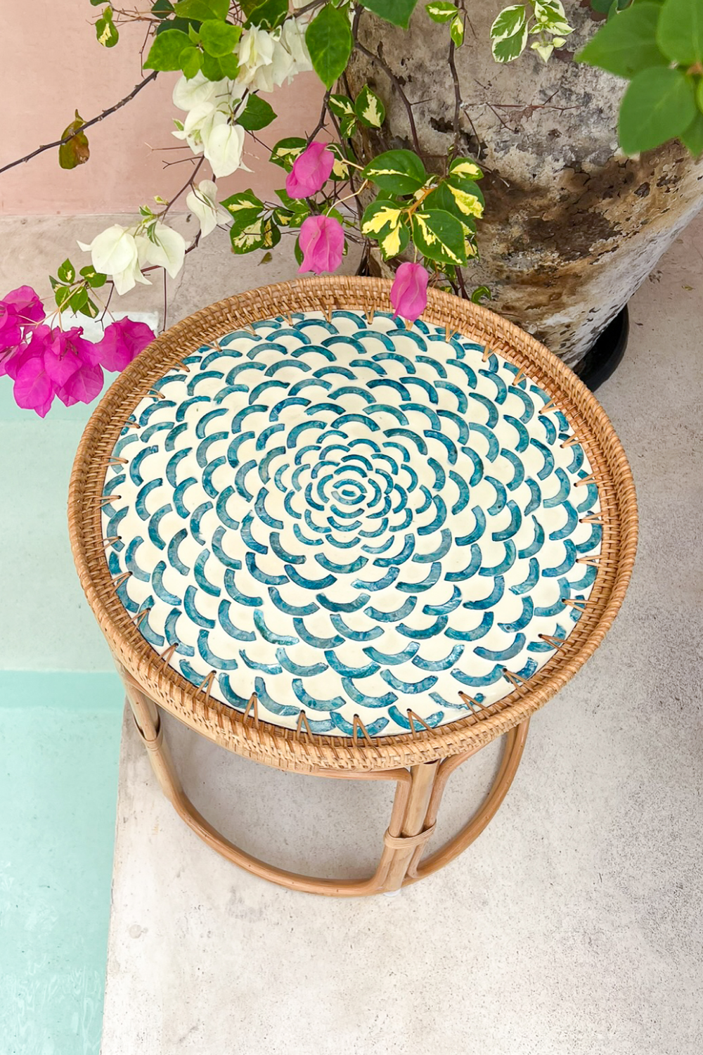 Bloom Rattan Table