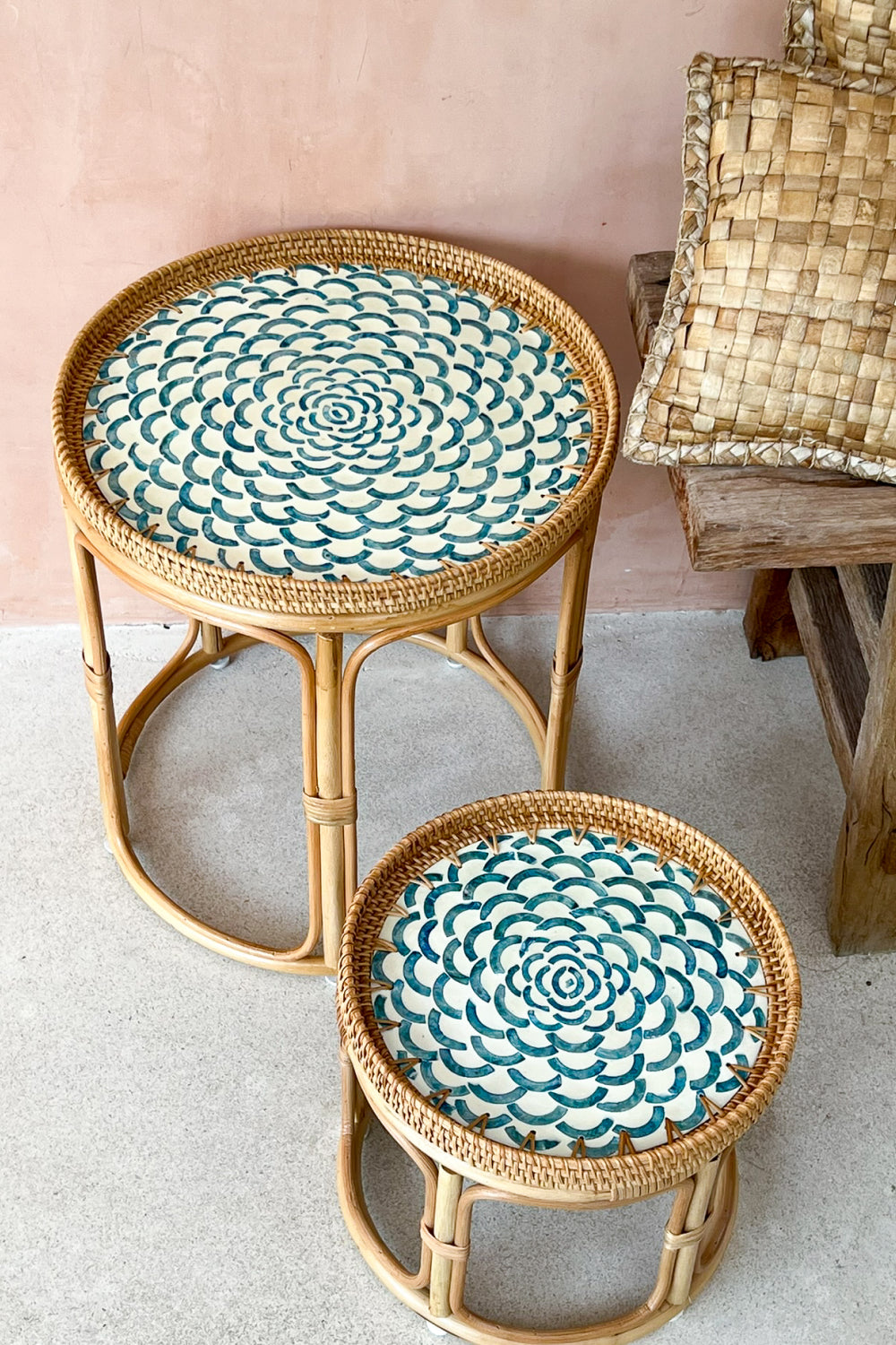 Bloom Rattan Table Set