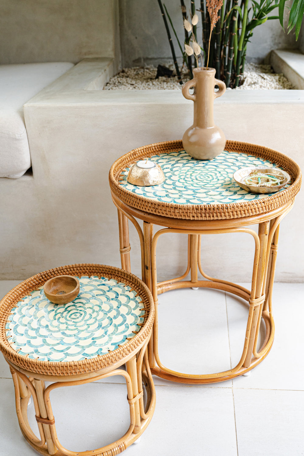 Bloom Rattan Table Set