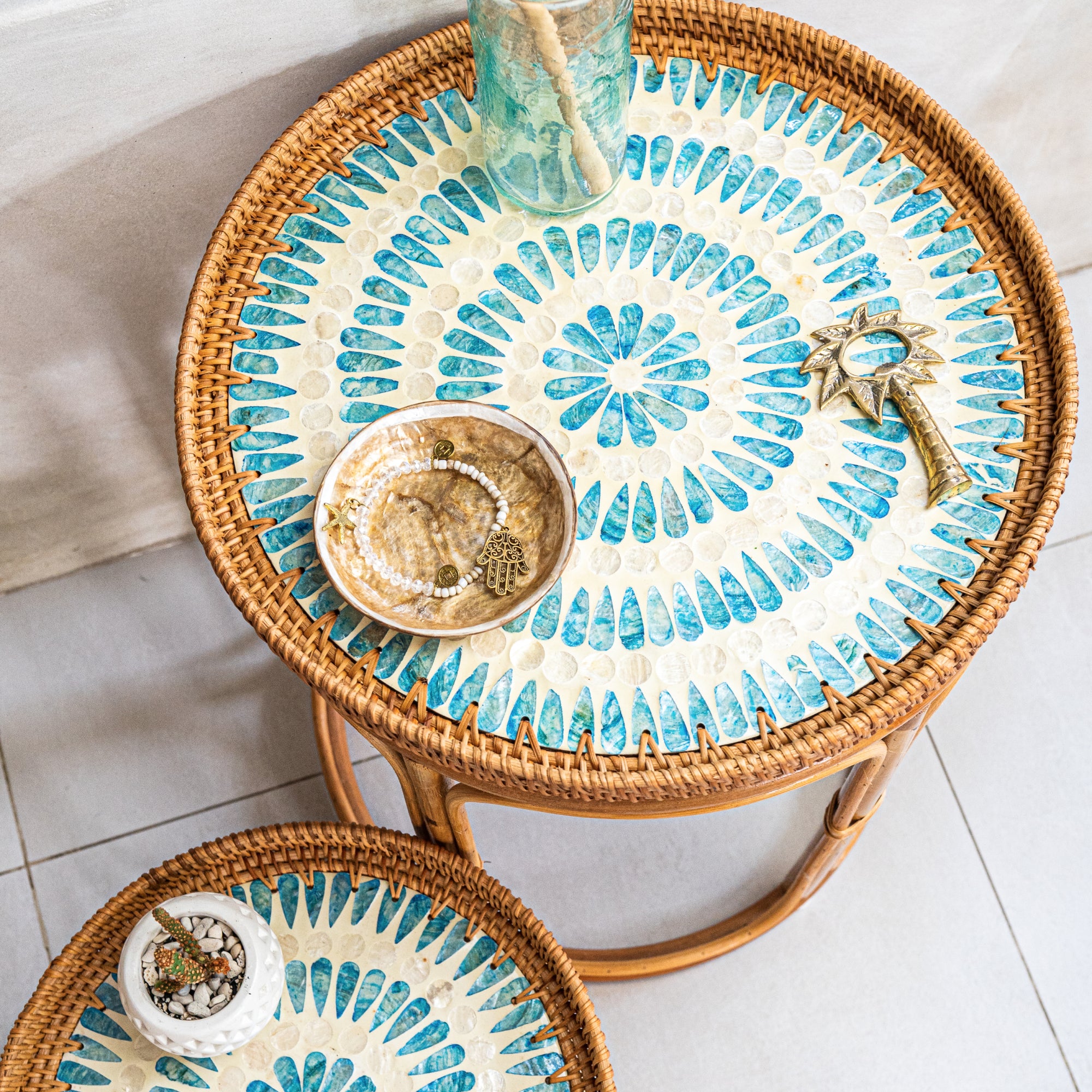 Serene Rattan Table Set