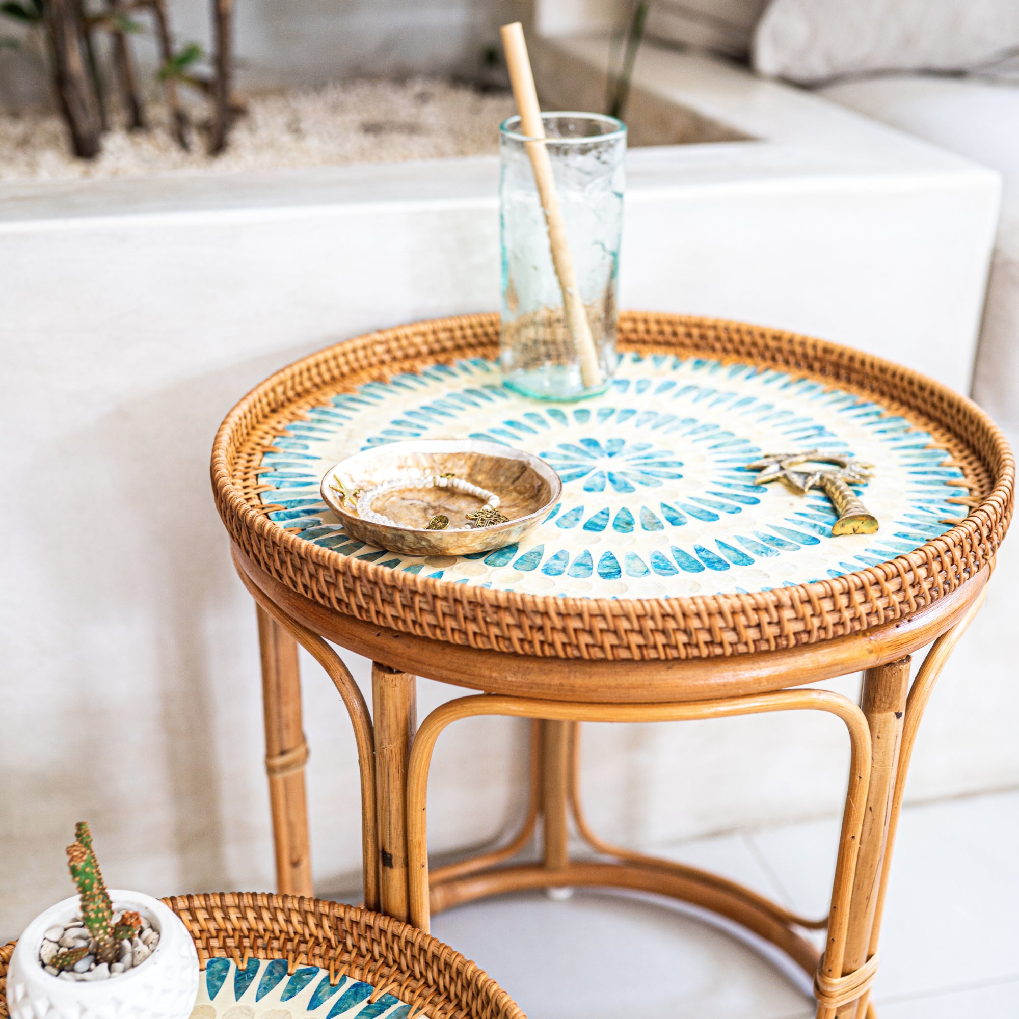 Serene Rattan Table