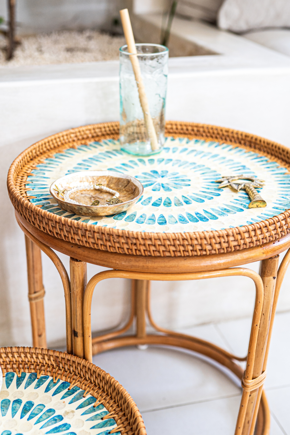 Serene Rattan Table