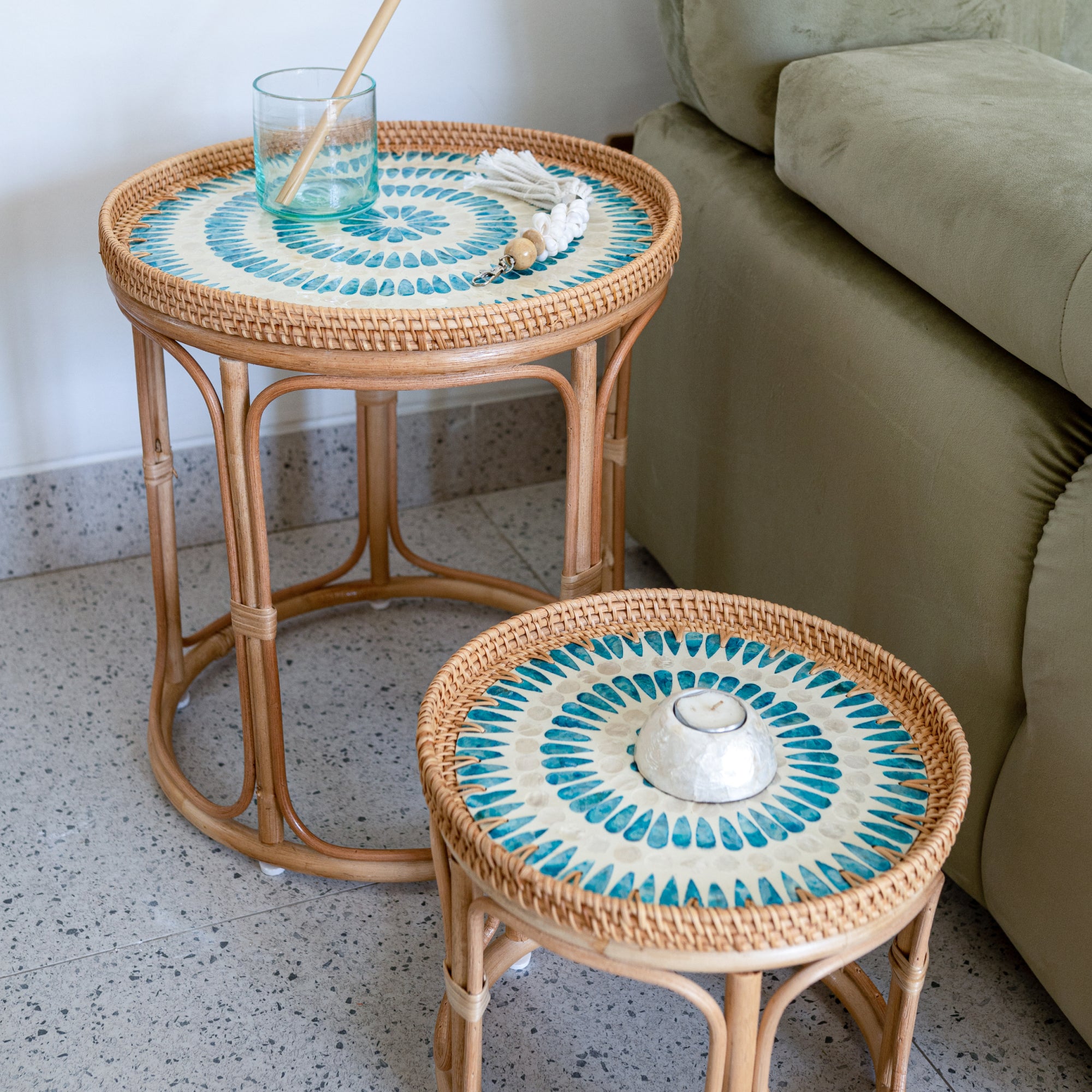 Serene Rattan Table Set