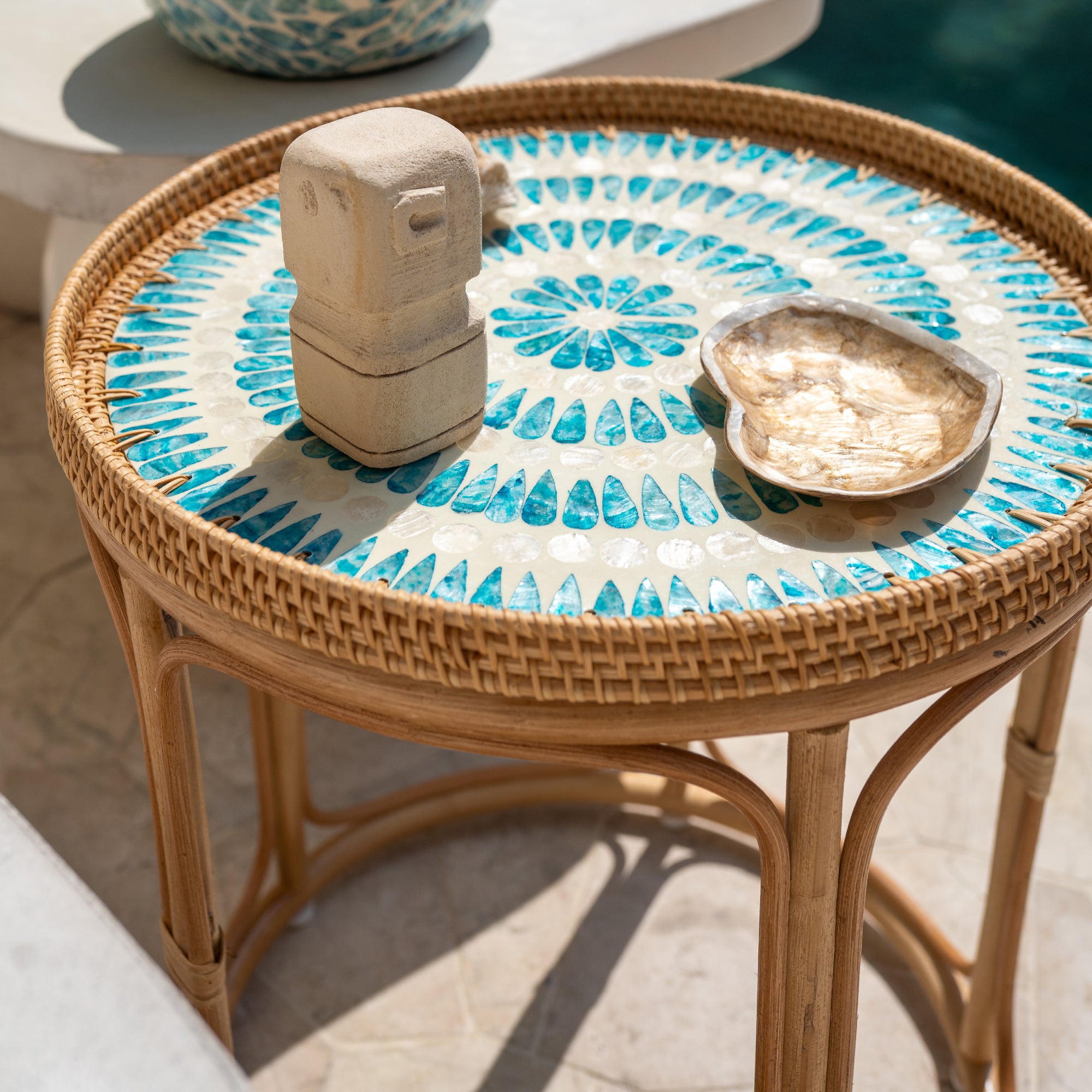 Serene Rattan Table